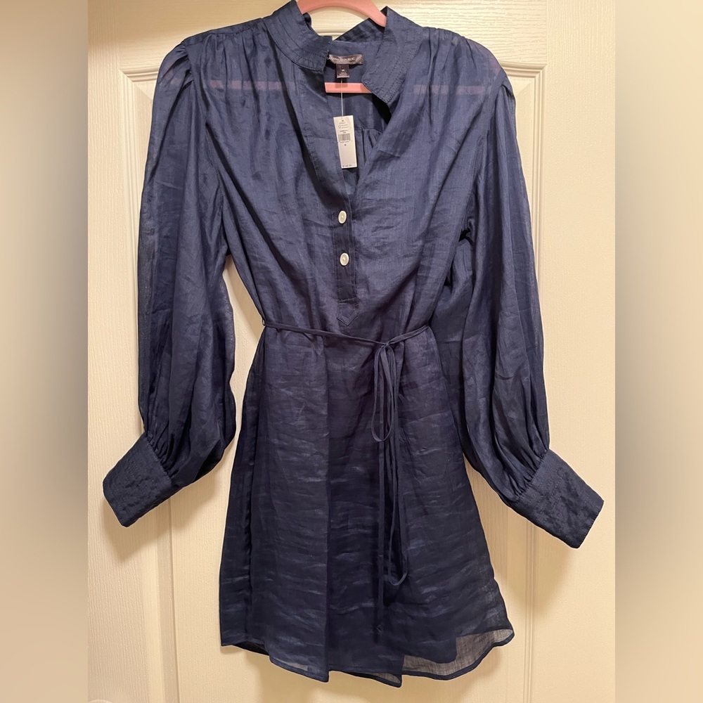 NEW WITH TAGS-Banana Republic Navy Blue 2 Piece Dress (Shell & Lining)